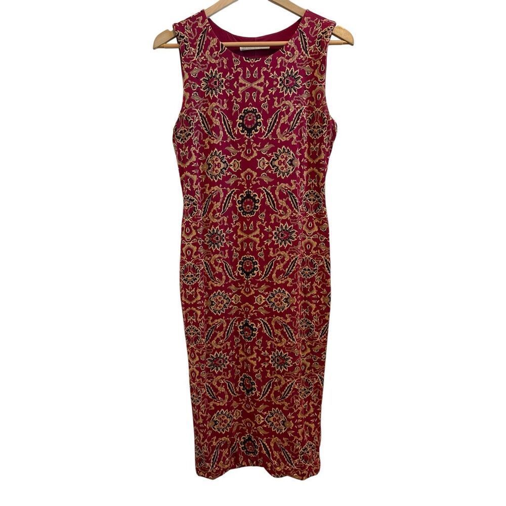 Peruvian Connection Pima Cotton Sleeveless Midi Dress Size m